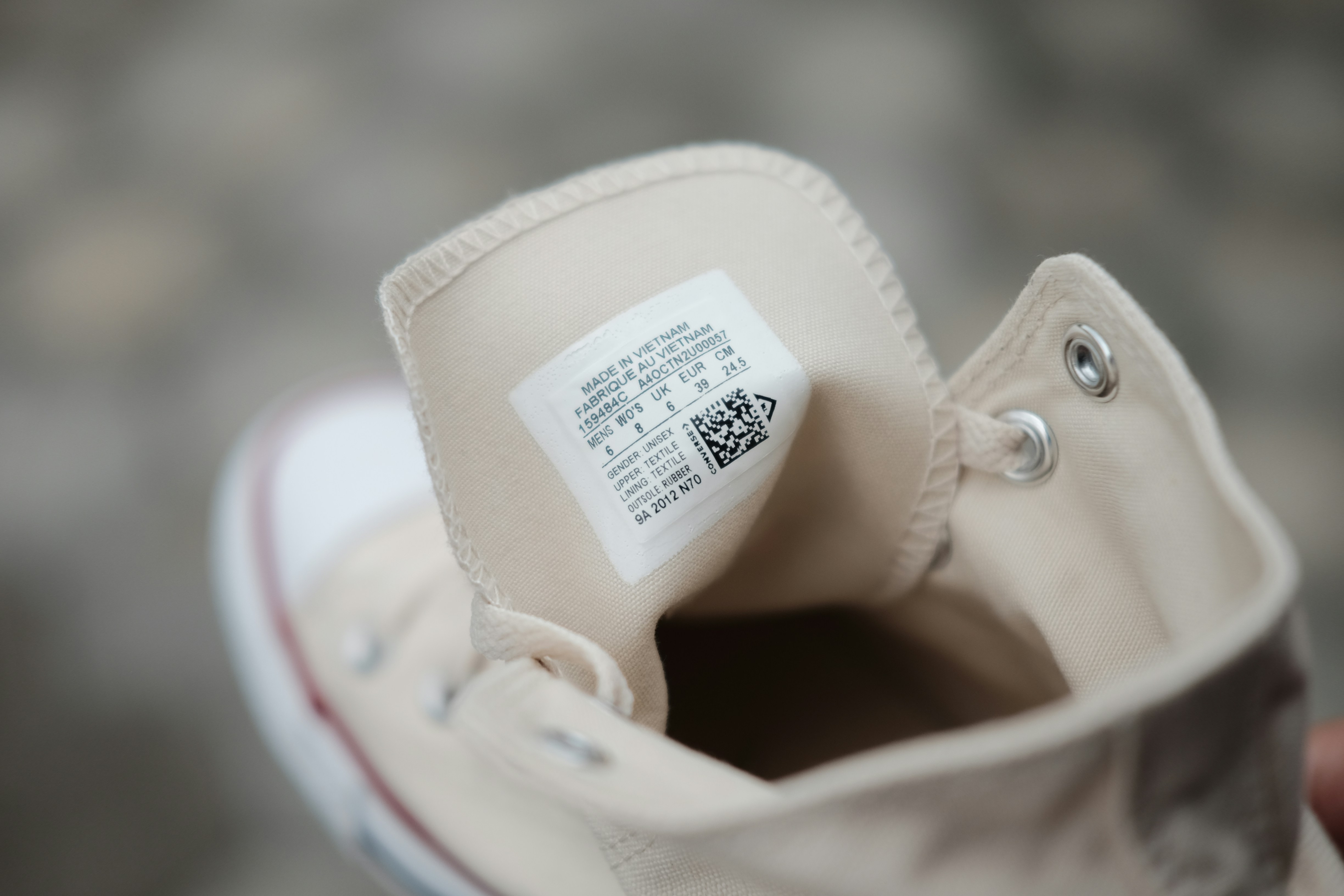 Shoe with QR Code